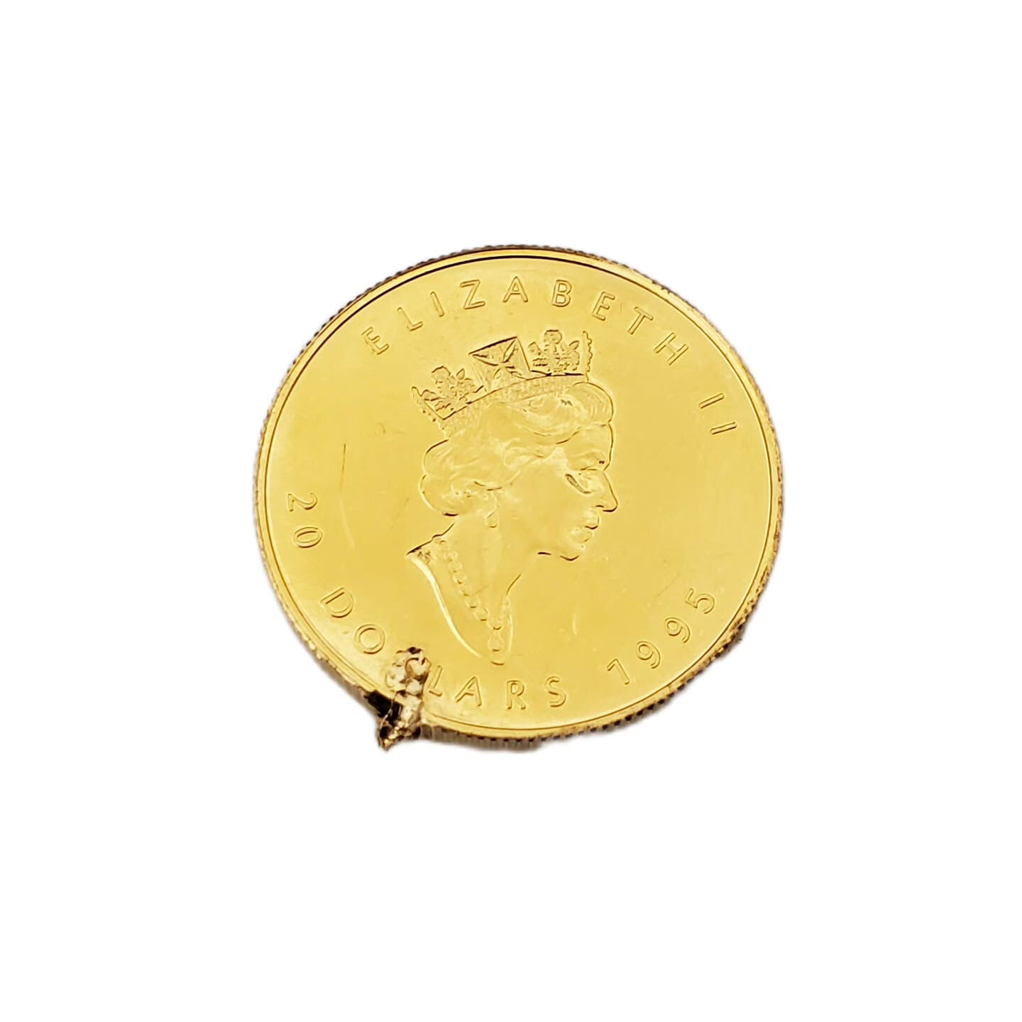 カナダ王室造幣局発行のメイプルリーフ金貨ペンダントトップの買